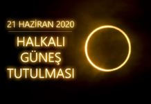 21 Haziran 2020 Halkalı Güneş Tutulması