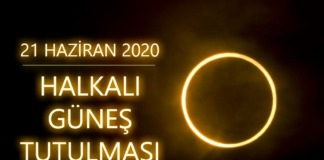 21 Haziran 2020 Halkalı Güneş Tutulması