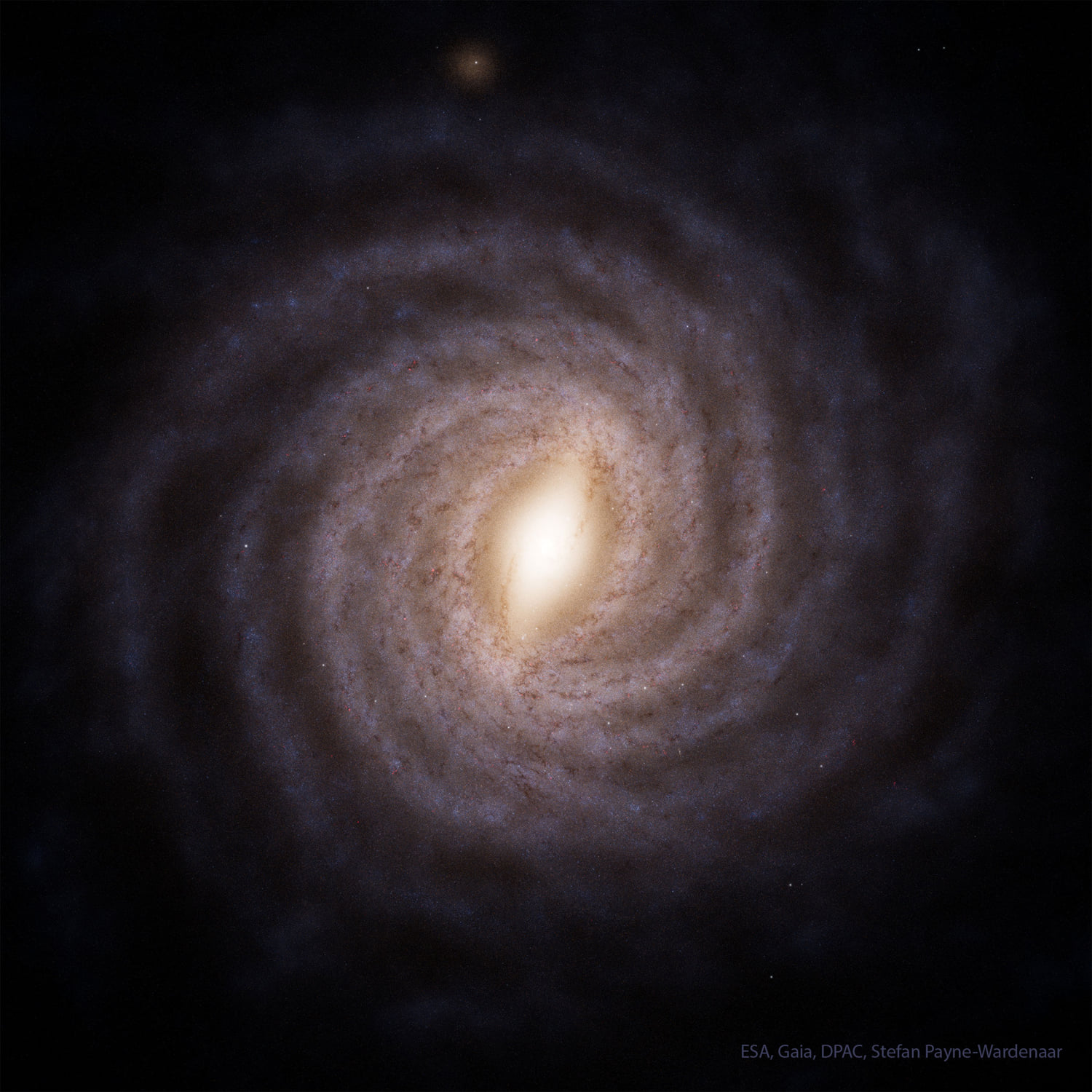 Günün Astronomi Görseli 13 Mayıs 2025 | Uzaydan Haberler Gaia Galaksimizin Üstten Görünümünü Yeniden Oluşturuyor | Uzaydan Haberler