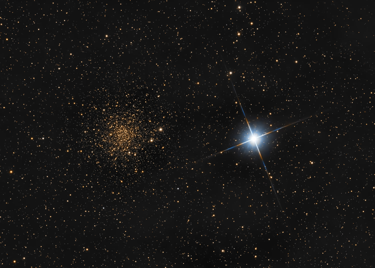 Günün Astronomi Görseli 23 Mayıs 2025 | Uzaydan Haberler NGC 6366, 47 Ophiuchi'ye karşı | Uzaydan Haberler