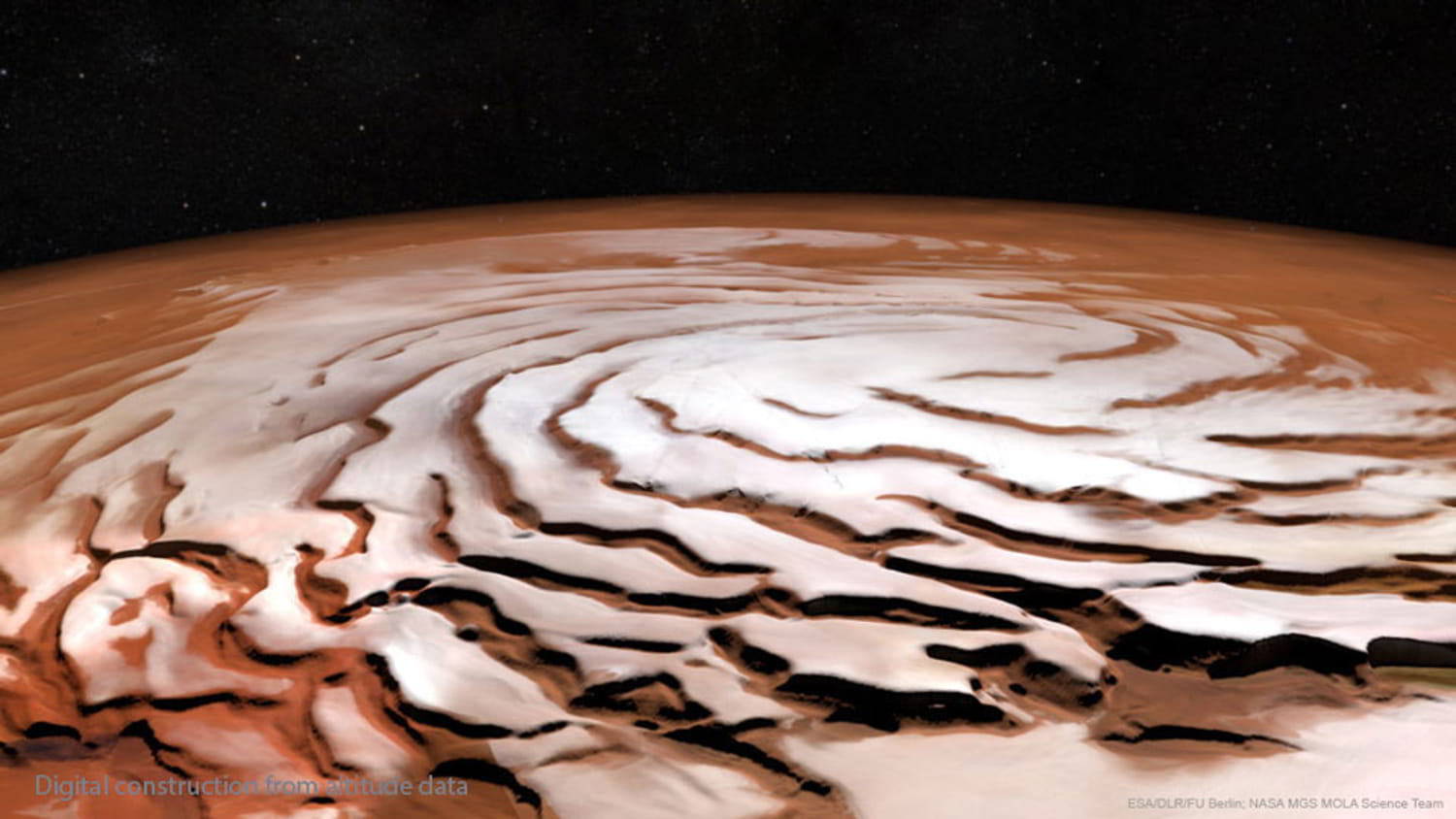 Mars'ın Spiral Kuzey Kutbu | Uzaydan Haberler