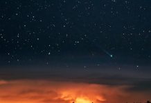 Meksika üzerinde yeni kuyruklu yıldız SWAN25B Meksika üzerinde yeni kuyruklu yıldız SWAN25B