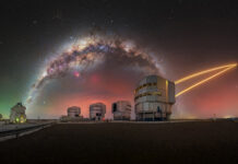 Paranal Gözlemevi Üzerinde Parlayan Gökyüzü Paranal Gözlemevi Üzerinde Parlayan Gökyüzü