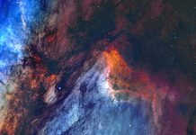 Gaz, Toz ve Yıldızlardan Oluşan Pelikan Nebulası Gaz, Toz ve Yıldızlardan Oluşan Pelikan Nebulası